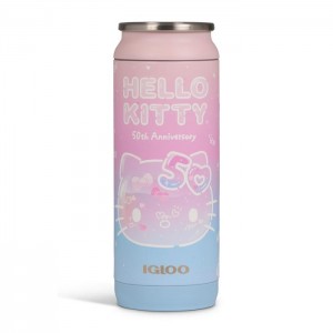 Hello Kitty Hello Kitty x Igloo 50th Anniversary 16oz Stainless Steel Can Rosas Azules | CL_HK42173