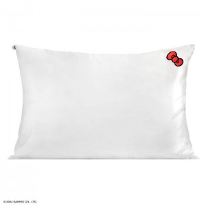 Hello Kitty Hello Kitty x Kitsch Bow Pillowcase (Solid Ivory) Blancas | CL_HK22840