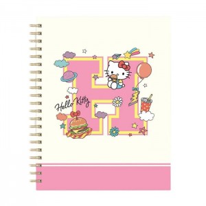 Hello Kitty Hello Kitty x Studio Oh! College Letters Extra-Large Spiral Notebook Rosas | CL_HK32530