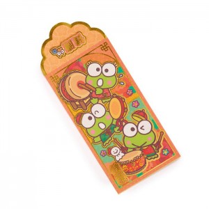 Hello Kitty Keroppi 8-pc Vertical Enclosure Envelopes (Gold) Amarillo | CL_HK71426