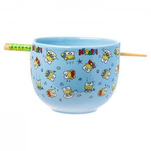 Hello Kitty Keroppi Ceramic Ramen Bowl and Chopstick Set (Poses) Azules | CL_HK58130