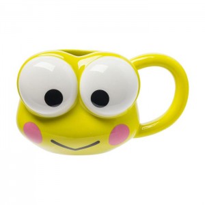 Hello Kitty Keroppi Face Sculpted Mug Amarillo | CL_HK87596