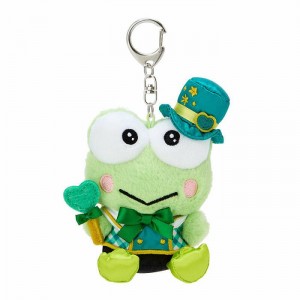 Hello Kitty Keroppi Plush Mascot Keychain (Love You More Series) Verde | CL_HK77354