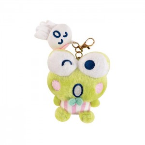 Hello Kitty Keroppi Plush Mascot Keychain (Teru Teru and Me Series) Verde | CL_HK36661