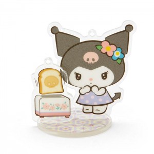 Hello Kitty Kuromi Acrylic Keychain and Stand (Retro Room Series) Negras | CL_HK46096