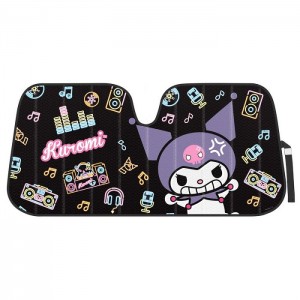 Hello Kitty Kuromi Car Sun Shade (Neon Party) Negras | CL_HK38282