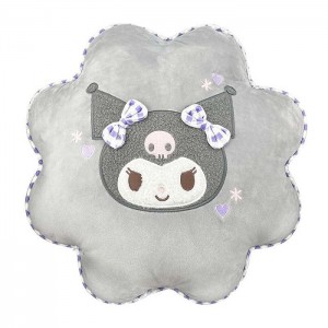 Hello Kitty Kuromi Cozy Face Throw Pillow Gris | CL_HK40973