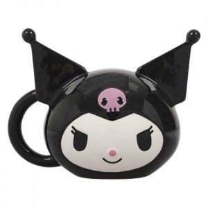 Hello Kitty Kuromi Face Sculpted Mug Negras | CL_HK20721