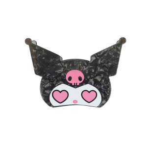 Hello Kitty Kuromi Heart Eyes Hair Clip Negras | CL_HK19126