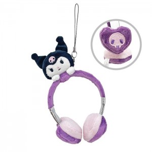 Hello Kitty Kuromi Plush Headphones Bag Charm Moradas Negras | CL_HK76820