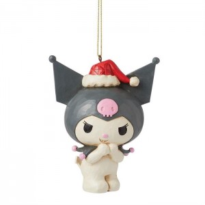 Hello Kitty Kuromi Santa Hat Hanging Ornament (Jim Shore Sanrio Collection) Gris | CL_HK21548