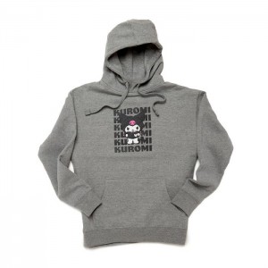 Hello Kitty Kuromi Watashi Wa Unisex Hoodie Gris | CL_HK66219