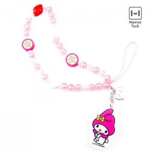 Hello Kitty My Melody Beaded Charm Mobile Phone Wrist Strap Rosas | CL_HK24064