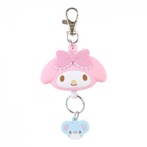 Hello Kitty My Melody Bestie Face Badge Reel Rosas | CL_HK86625