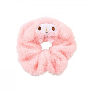 Hello Kitty My Melody Cozy Plush Scrunchie (Gingham Bow) Rosas | CL_HK60138