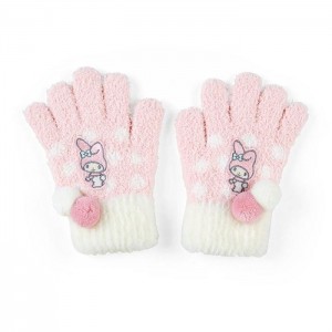 Hello Kitty My Melody Kids Cozy Gloves Rosas Blancas | CL_HK92861