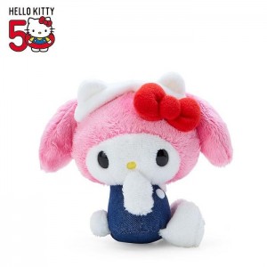 Hello Kitty My Melody Mascot Keychain Plush (Hello, Everyone! Series) Rosas Azules | CL_HK73097