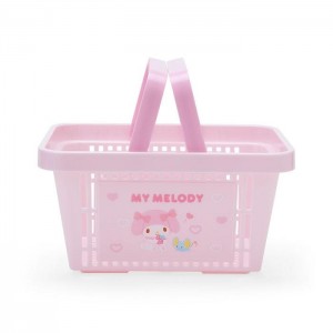 Hello Kitty My Melody Mini Shopping Storage Basket Rosas | CL_HK42253