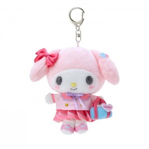 Hello Kitty My Melody Plush Mascot Keychain (Sanrio Academy Series) Rosas | CL_HK41335