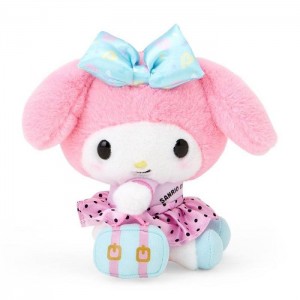 Hello Kitty My Melody Plush Mascot Keychain (Day at the Funfair Series) Rosas | CL_HK23381