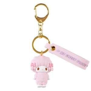 Hello Kitty My Sweet Piano Signature Keychain Rosas | CL_HK42866