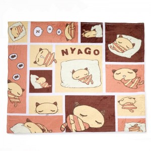 Hello Kitty Nyago Lazy Day Throw Blanket Amarillo | CL_HK97743