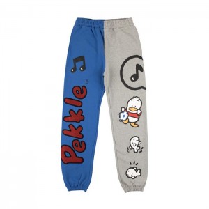 Hello Kitty Pekkle x Dumbgood Puff Print Sweatpants Gris Azules | CL_HK99645