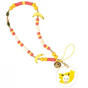 Hello Kitty Pochacco Banana Beaded Charm Mobile Phone Wrist Strap Multicolor | CL_HK32541