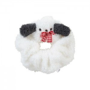 Hello Kitty Pochacco Cozy Plush Scrunchie (Gingham Bow) Blancas | CL_HK53794