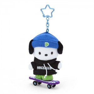 Hello Kitty Pochacco Plush Mascot Keychain (Sk8r Squad Series) Azules Negras | CL_HK62494