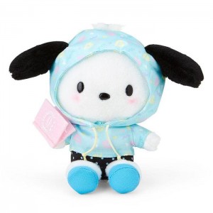 Hello Kitty Pochacco Plush Mascot Keychain (Day at the Funfair Series) Azules | CL_HK63304