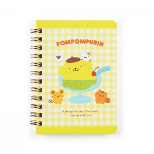 Hello Kitty Pompompurin Compact Ruled Notebook Amarillo | CL_HK88831