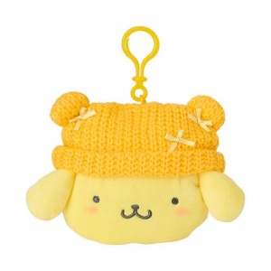 Hello Kitty Pompompurin Cozy Cap Mascot Clip Pouch Amarillo | CL_HK23771