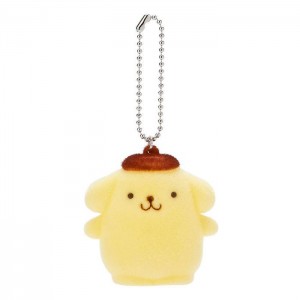 Hello Kitty Pompompurin Flocked Keychain Mascot Amarillo | CL_HK76821