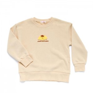 Hello Kitty Pompompurin Kids Mascot Sweatshirt Beige | CL_HK10342