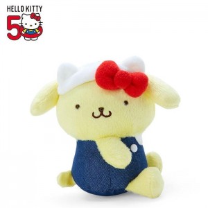 Hello Kitty Pompompurin Mascot Keychain Plush (Hello, Everyone! Series) Amarillo Azules | CL_HK55817