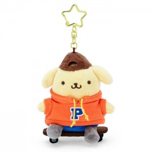 Hello Kitty Pompompurin Plush Mascot Keychain (Sk8r Squad Series) Amarillo Naranjas | CL_HK38107