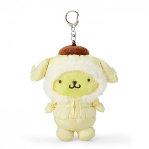 Hello Kitty Pompompurin Plush Mascot Keychain (Winter Snowsuit Series) Amarillo | CL_HK38242