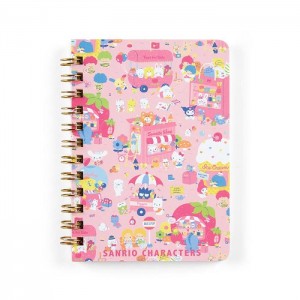 Hello Kitty Sanrio Characters Compact Ruled Notebook Rosas | CL_HK51594