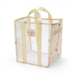 Hello Kitty Sanrio Characters Mesh Storage Tote (Medium) Amarillo | CL_HK51639