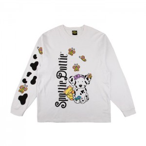 Hello Kitty Spottie Dottie x Dumbgood Distressed Long Sleeve Amarillo | CL_HK30188