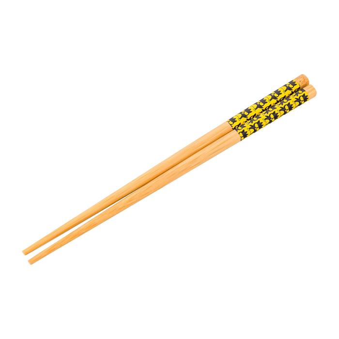 Hello Kitty Badtz-maru Ceramic Ramen Bowl and Chopstick Set (Stripes) Amarillo | CL_HK92592