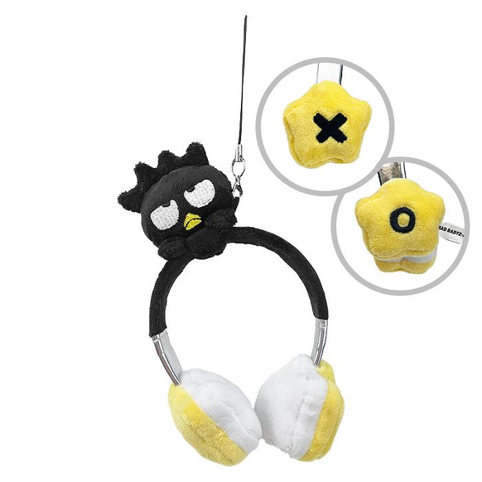 Hello Kitty Badtz-maru Plush Headphones Bag Charm Negras | CL_HK40046