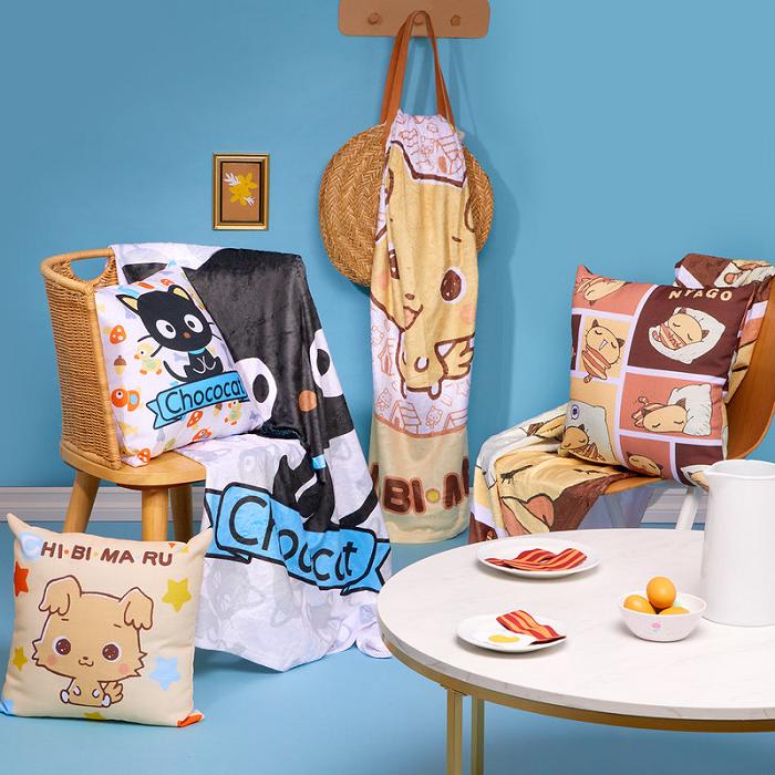 Hello Kitty Chococat Classic Throw Blanket Negras | CL_HK31312