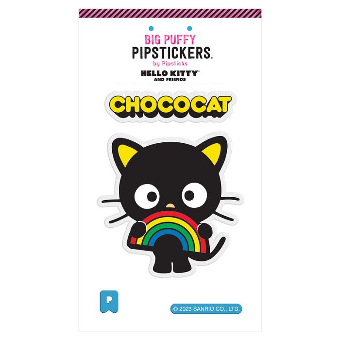 Hello Kitty Chococat x Pipsticks Big Puffy Sticker Negras | CL_HK15780