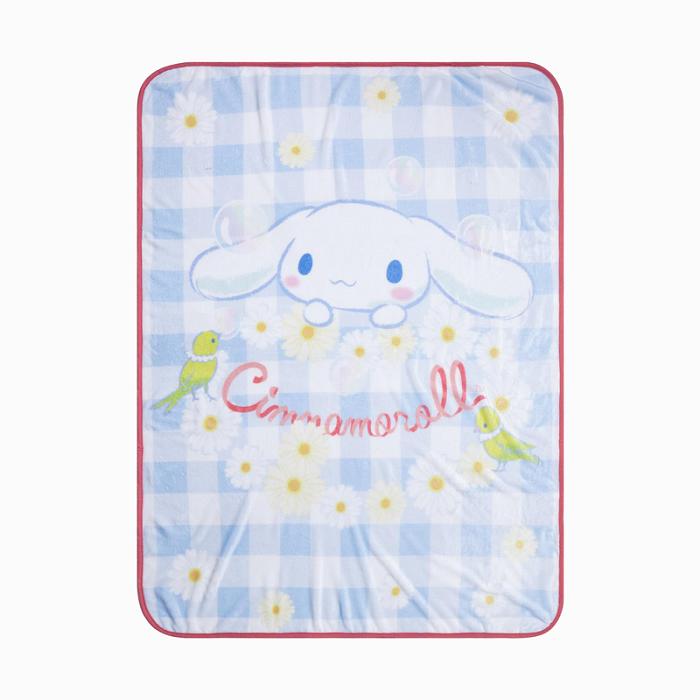 Hello Kitty Cinnamoroll Blue Gingham Throw Blanket Azules | CL_HK45730