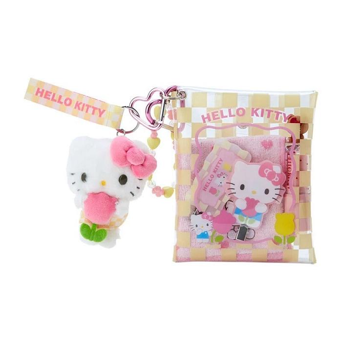 Hello Kitty Cinnamoroll Clear Snap Mini Pouch (Pastel Check Series) Azules | CL_HK39855