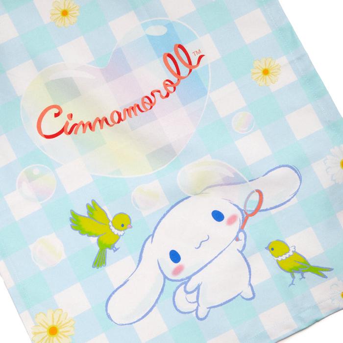 Hello Kitty Cinnamoroll Gingham Floral Kitchen Towel Set Azules | CL_HK38875