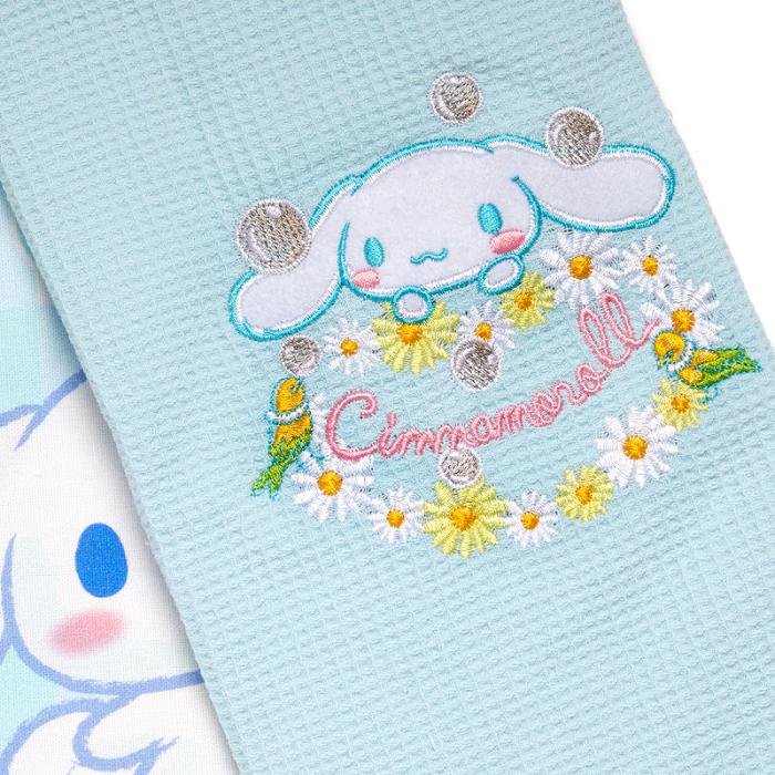 Hello Kitty Cinnamoroll Gingham Floral Kitchen Towel Set Azules | CL_HK38875