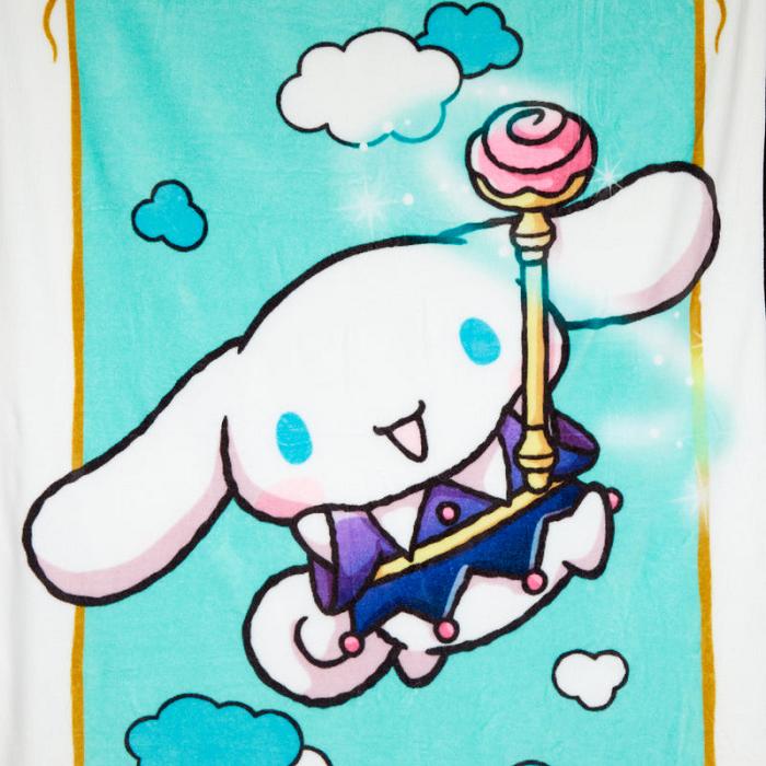 Hello Kitty Cinnamoroll Magic Wand Throw Blanket Verde | CL_HK43805